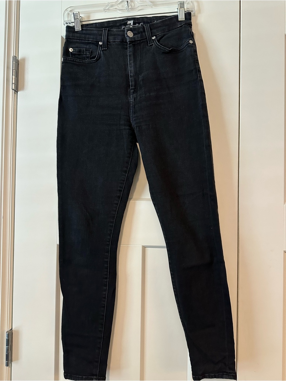 7 For All Mankind Black Skinny Jeans